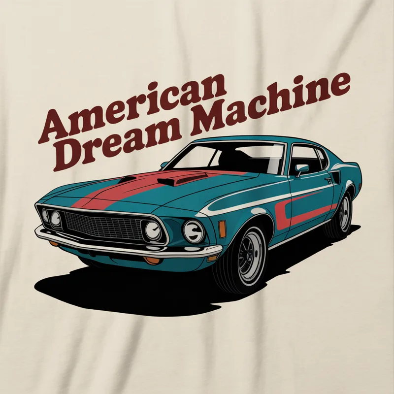 Example car t-shirt design made with SizzlePop AI