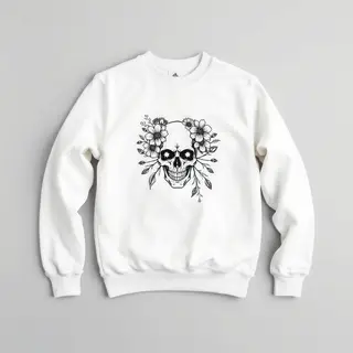 Blackwork Floral sweatshirt